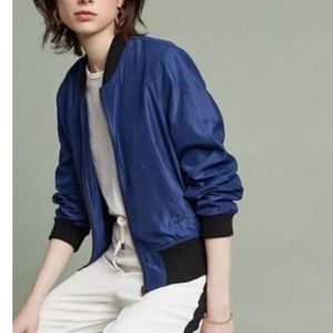 Hei Hei (anthropologie) navy bomber jacket